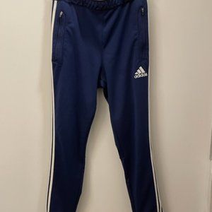 ADIDAS MEN'S JOGGERS, NAVY & WHITE, LARGE